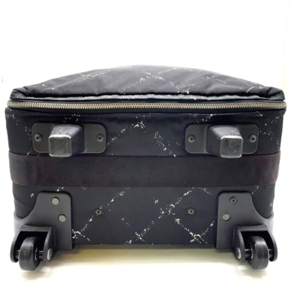 Chanel Black Travel Line quilted nylon rolling Carry On Suitcase - Picture 7 of 16